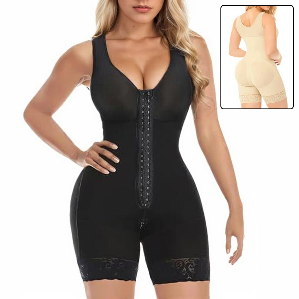 Seamless Sculpting Shapewear Bodysuit with Zipper
