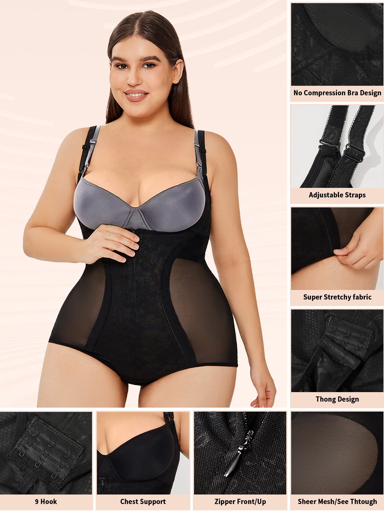 CONTOURLY SmoothFit Sculpting Bodysuit Tummy Control